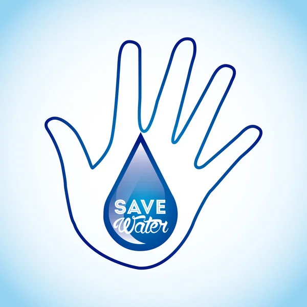 Save the water — Stock Vector