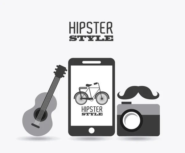 Gaya hidup hipster - Stok Vektor