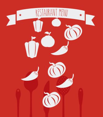 Restoran tasarımı, vektör çizim.