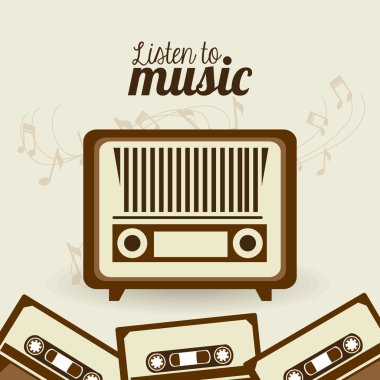 Müzik tasarımı, vektör çizim.
