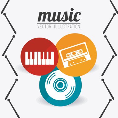 Müzik tasarımı, vektör çizim.