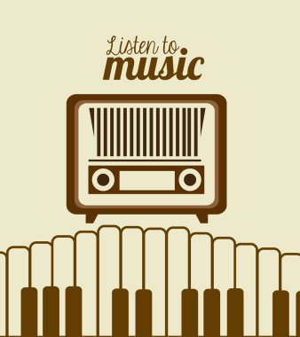 Müzik tasarımı, vektör çizim.