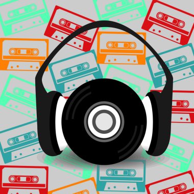 Müzik tasarımı, vektör çizim.