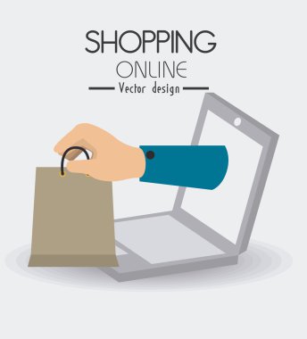 Tasarım alışveriş, illüstrasyon vektör.