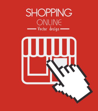 Tasarım alışveriş, illüstrasyon vektör.