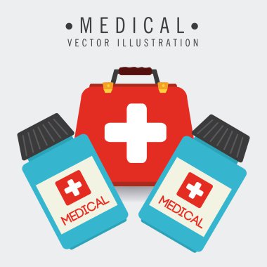 Tıbbi tasarım, vektör çizim.