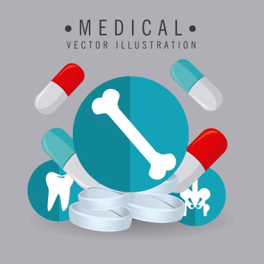 Tıbbi tasarım, vektör çizim.