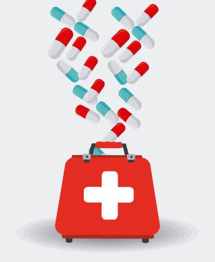 Tıbbi tasarım, vektör çizim.