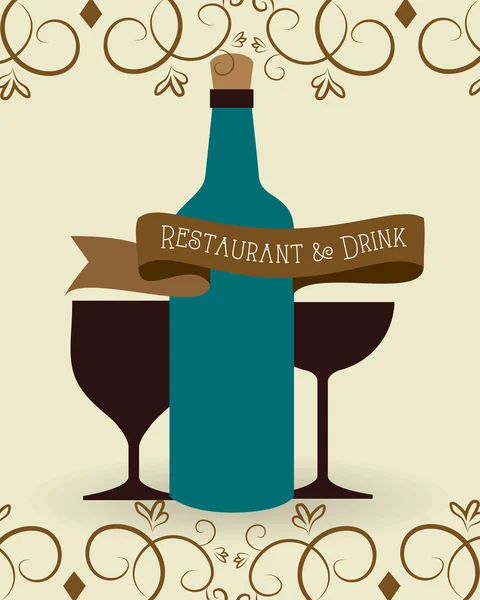 Diseño del restaurante, ilustración vectorial . — Archivo Imágenes Vectoriales