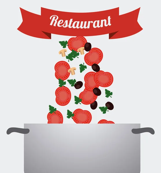 Desenho de restaurante, ilustração vetorial . — Vetor de Stock