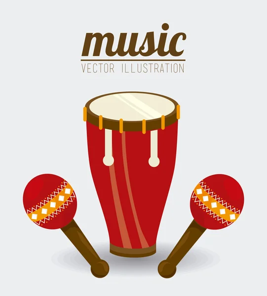 Music design, vector illustration. — Stock Vector