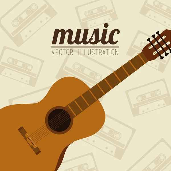 Music design, vector illustration. — Stock Vector