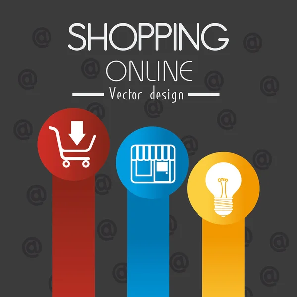 Diseño de compras, ilustración vectorial . — Vector de stock