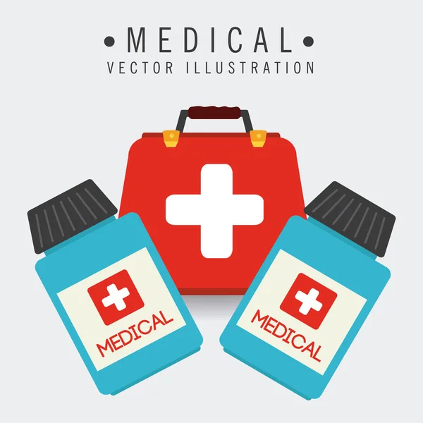 Progettazione medica, illustrazione vettoriale . — Vettoriale Stock