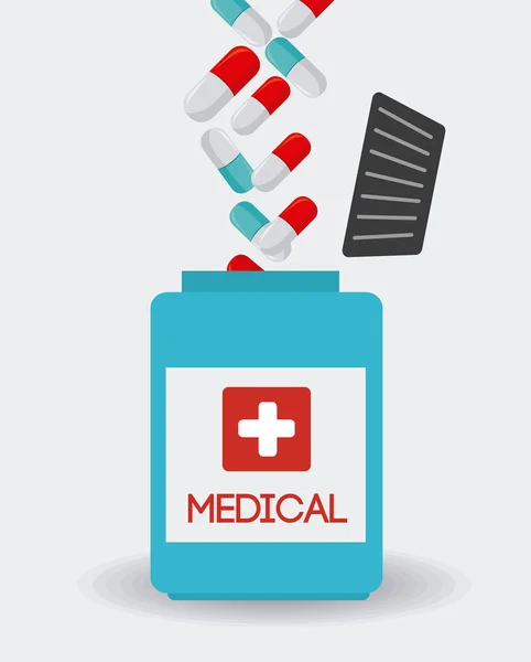 Progettazione medica, illustrazione vettoriale . — Vettoriale Stock