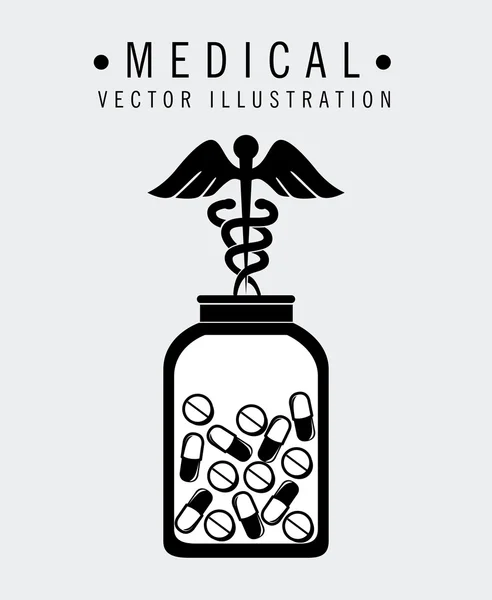 Desenho médico, ilustração vetorial . — Vetor de Stock