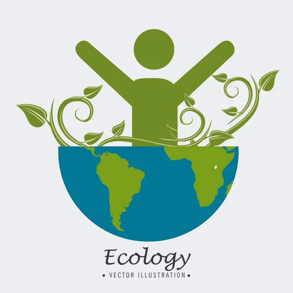 Ecologie ontwerp, vectorillustratie. — Stockvector