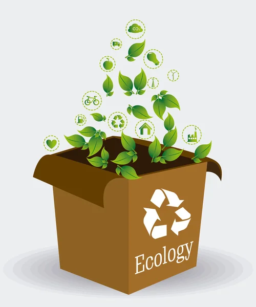 Ecologie ontwerp, vectorillustratie. — Stockvector