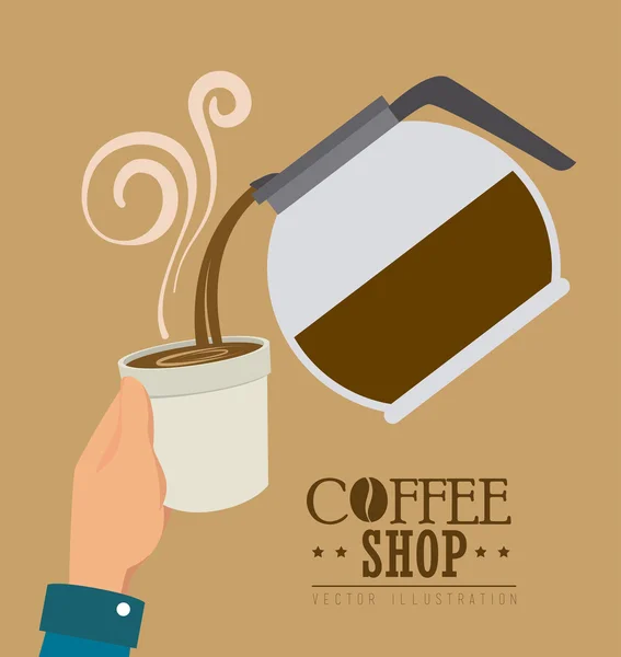 Conception de café, illustration vectorielle . — Image vectorielle