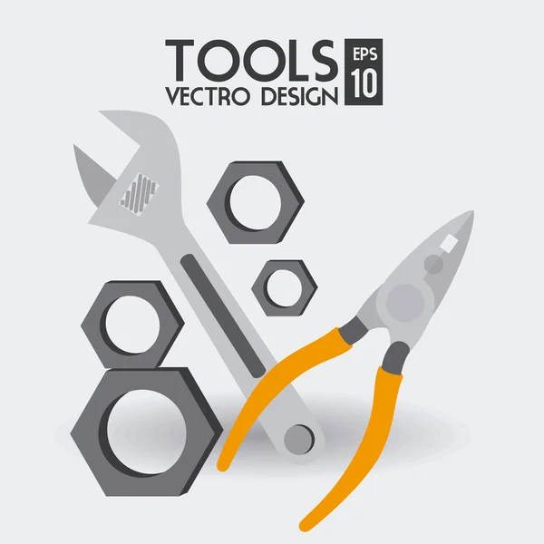 Tools design, vector illustration. — Stockvector