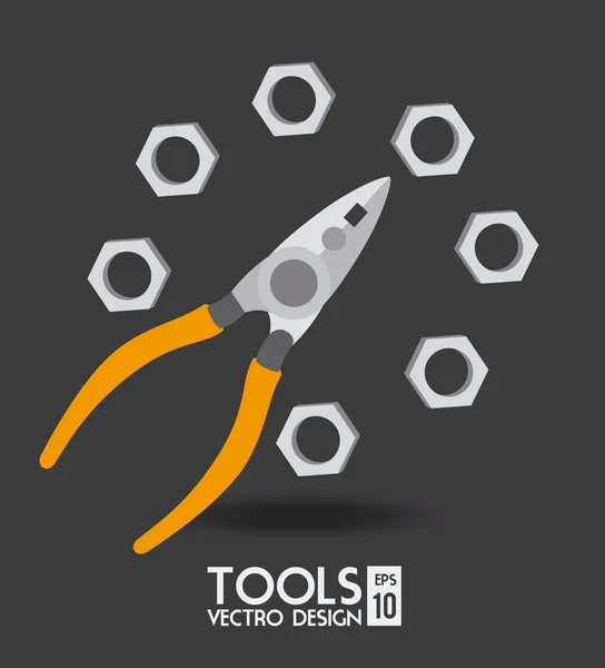 Tools design, vector illustration. — Stockový vektor