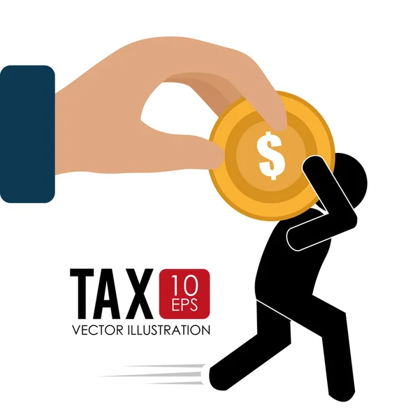 Diseño de impuestos, ilustración vectorial . — Vector de stock