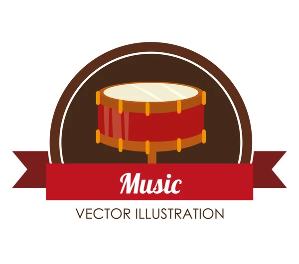 Zene design, illusztráció vektor. — Stock Vector