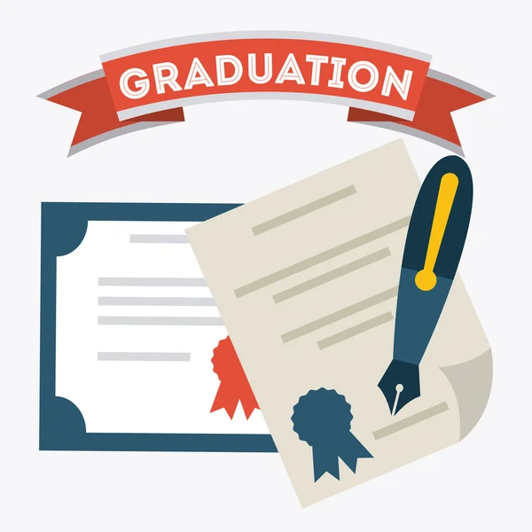 Graduation concept — Stock Vector