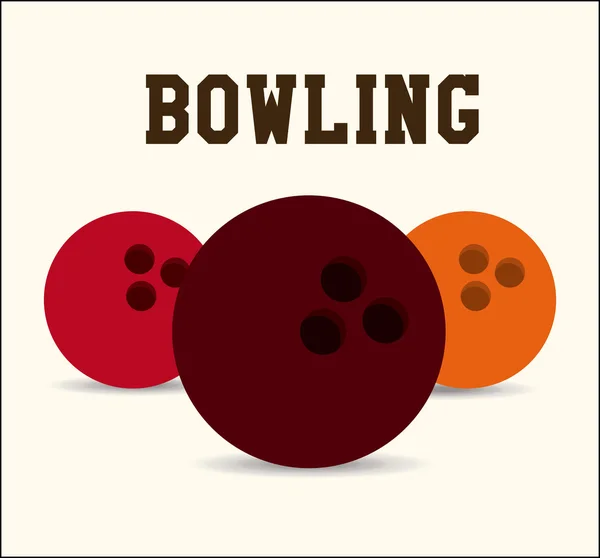 Bowling sporu — Stok Vektör