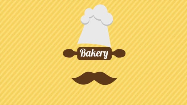 Bäckerei-Videoanimation — Stockvideo