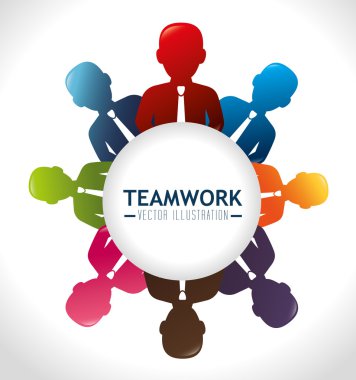 Ekip çalışması tasarım, vektör çizim.