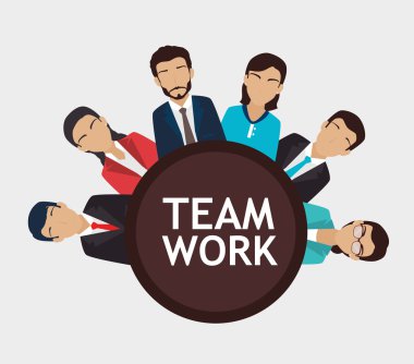 Ekip çalışması tasarım, vektör çizim.