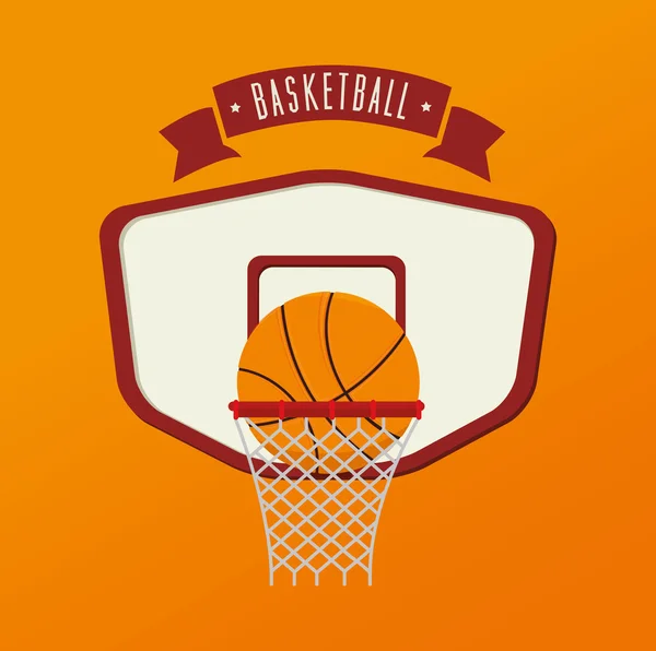 Conception de basket-ball, illustration vectorielle . — Image vectorielle