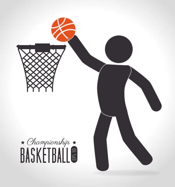Basketbal ontwerp, vectorillustratie. — Stockvector
