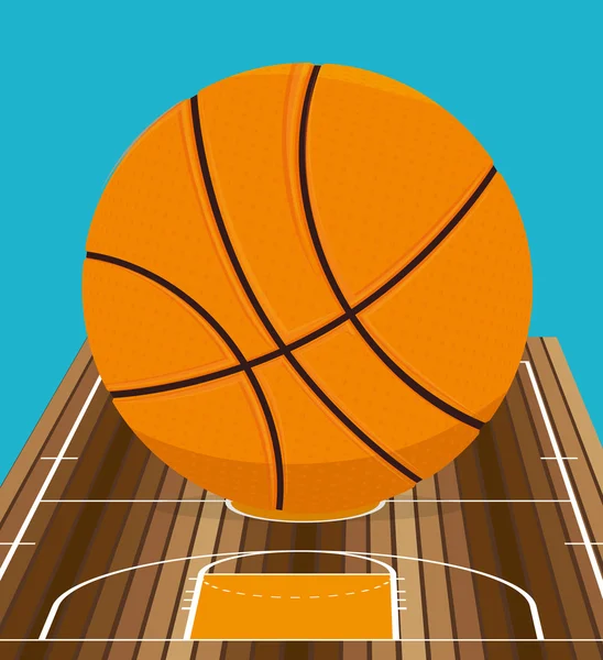 Conception de basket-ball, illustration vectorielle . — Image vectorielle