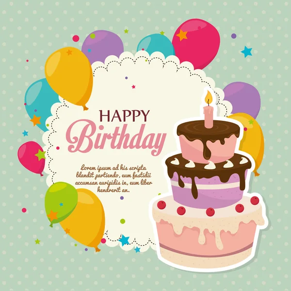 Birthday design, vector illustration. — Stock Vector