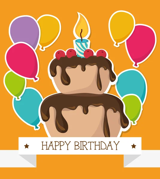 Birthday design, vector illustration. — Stock Vector