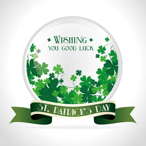 St patricks design de cartão de dia, ilustração vetorial . — Vetor de Stock