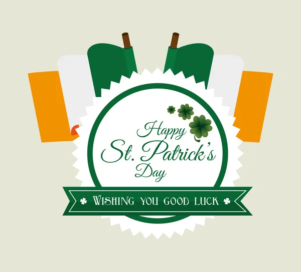 St patricks design de cartão de dia, ilustração vetorial . — Vetor de Stock