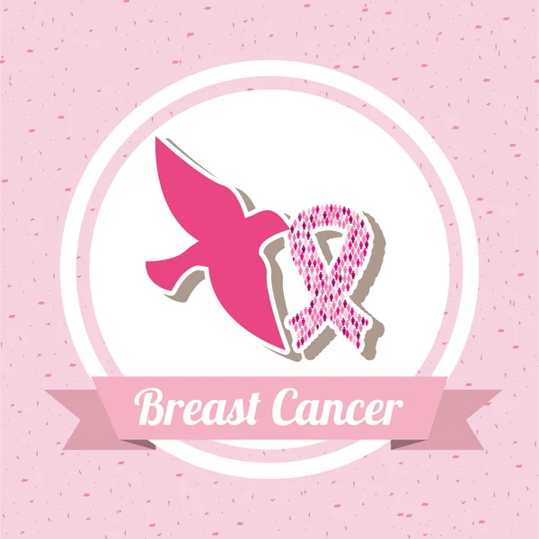 Breast cancer — Stock Vector