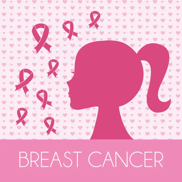 Breast cancer — Stock Vector