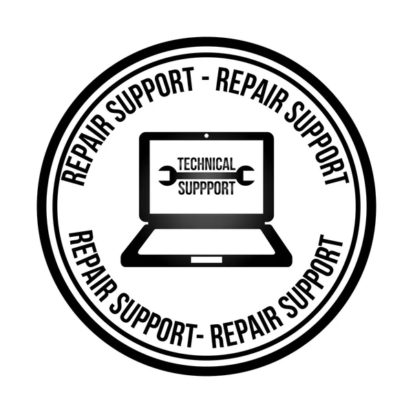 Computer support — Stock Vector