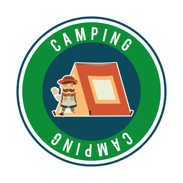 Aventura de camping — Archivo Imágenes Vectoriales