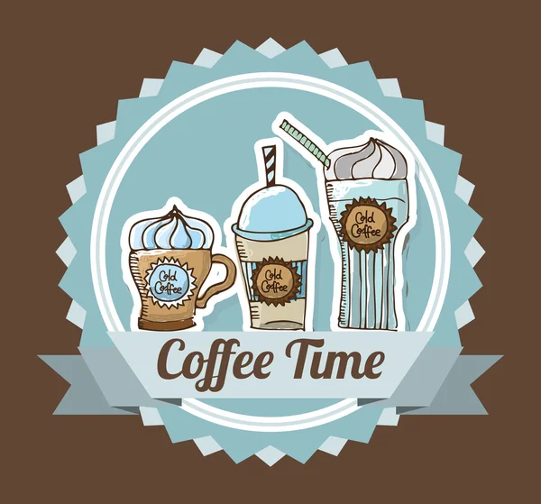 Ώρα για καφέ — Διανυσματικό Αρχείο