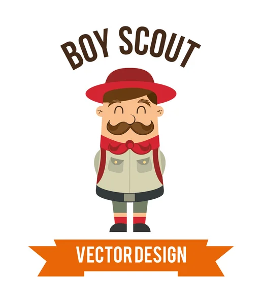 Boy Scout — Stockvector