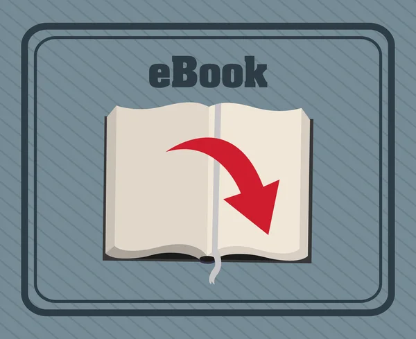 EBook simgesi tasarım — Stok Vektör