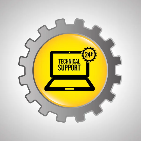 Computer support design — Stock Vector