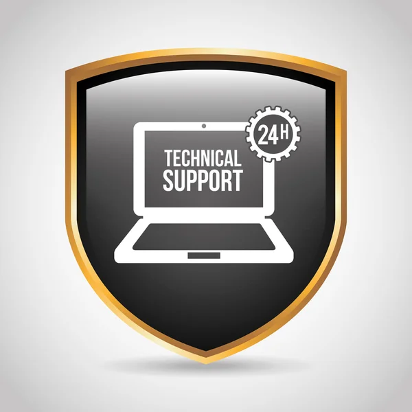 Computer support design — Stock Vector