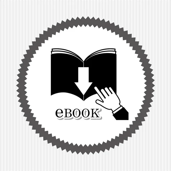 E-book design de conceito — Vetor de Stock