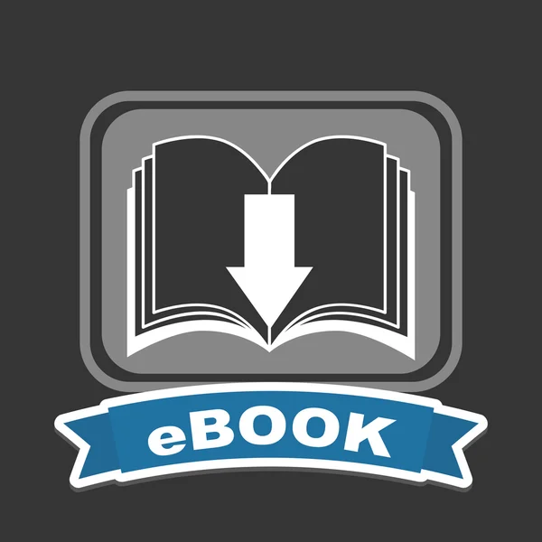 E-book koncepcióterv — Stock Vector